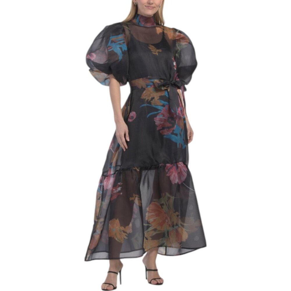 NANCY YANG Puff Sleeve Dress